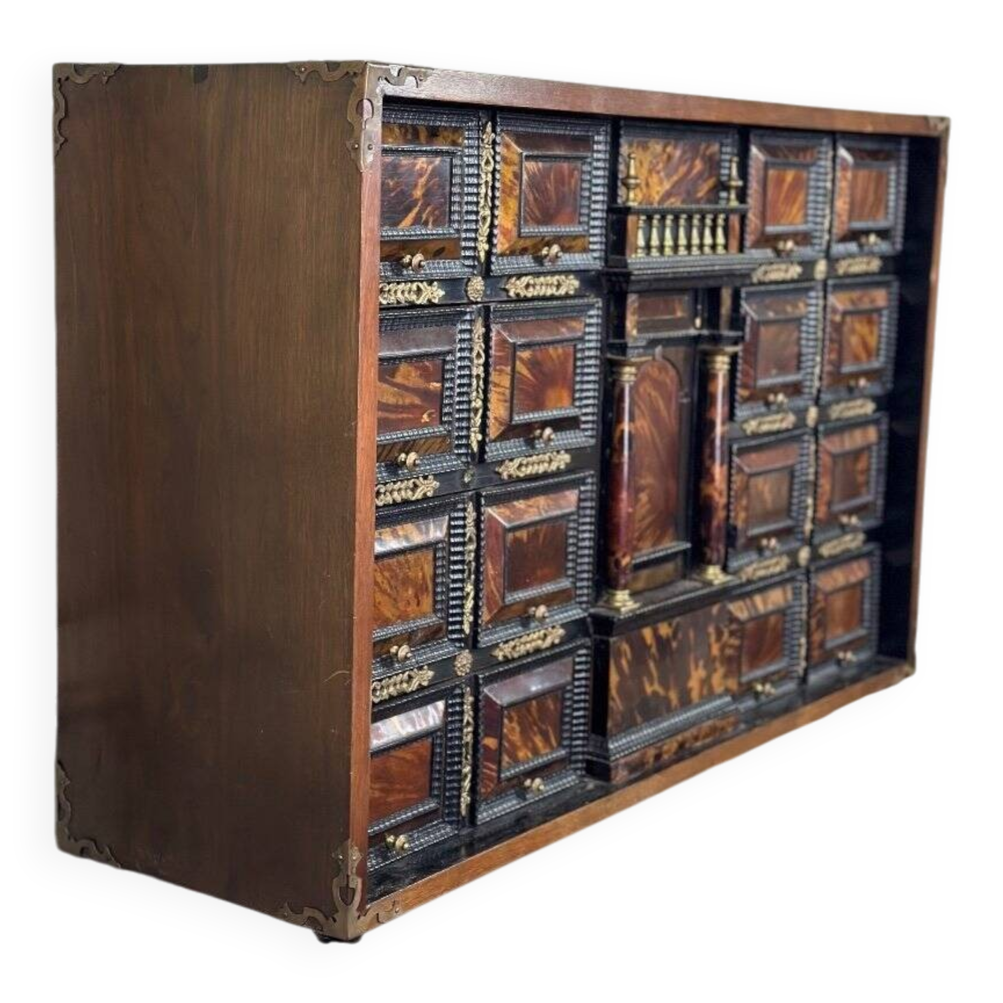 Cabinet in blackened wood and blond tortoiseshell, Italy, late 17th century