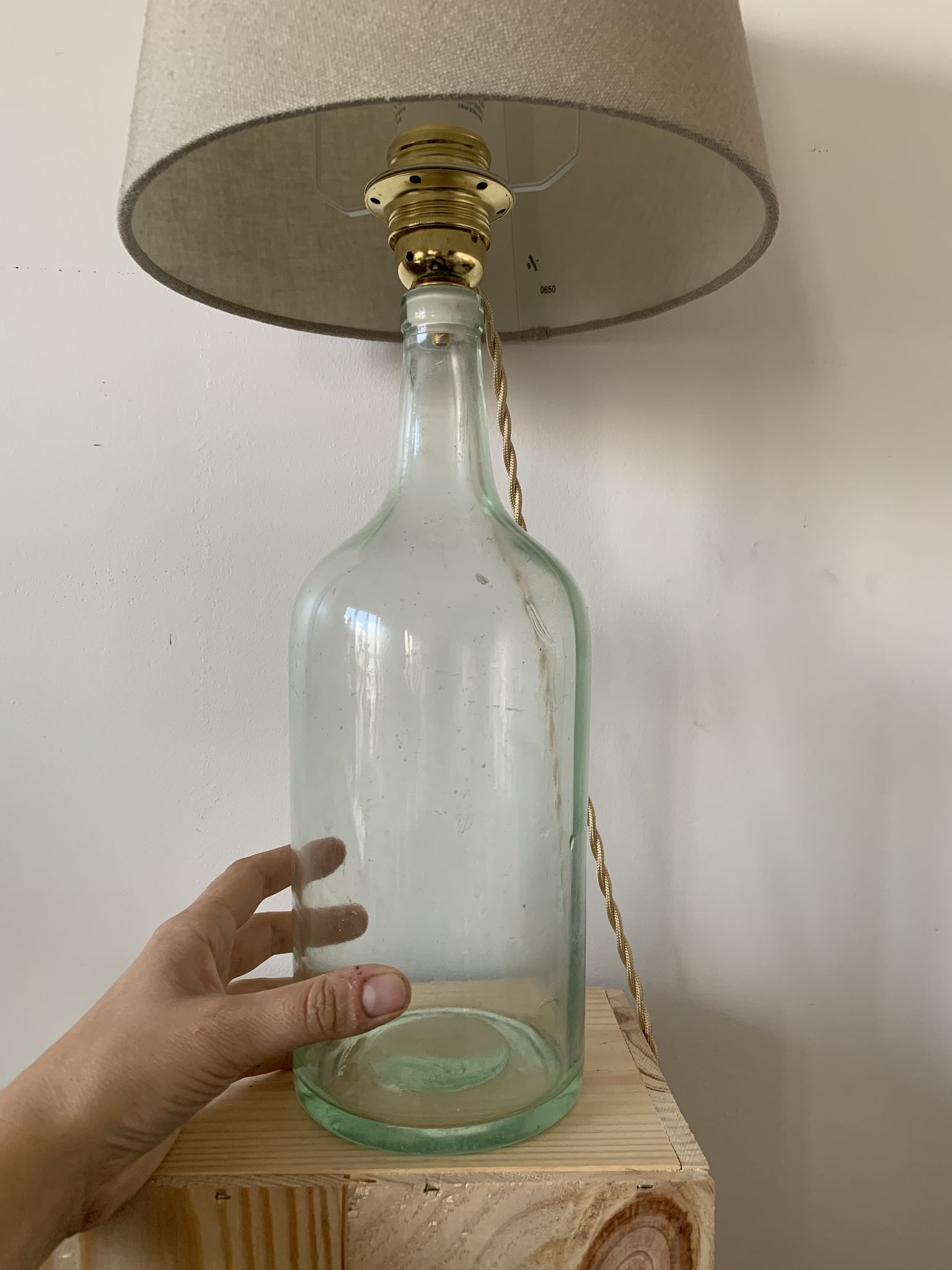 Lampe dame jeanne ancienne