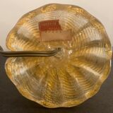 Foot of blown glass lamp by Murano, Barovier, Cordonato d'Oro, 1950