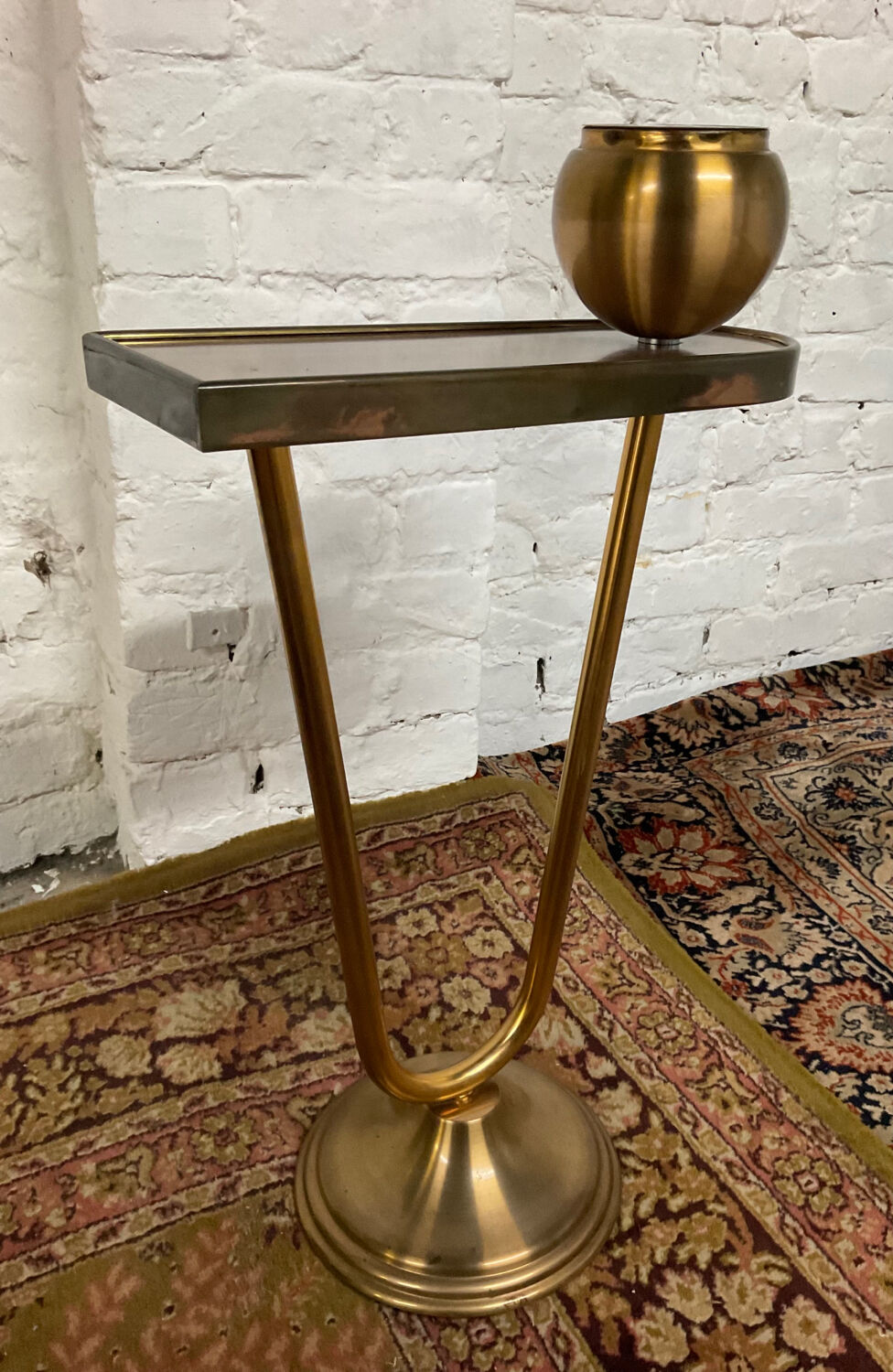 Standing ashtray with shelf from the 60s and 70s