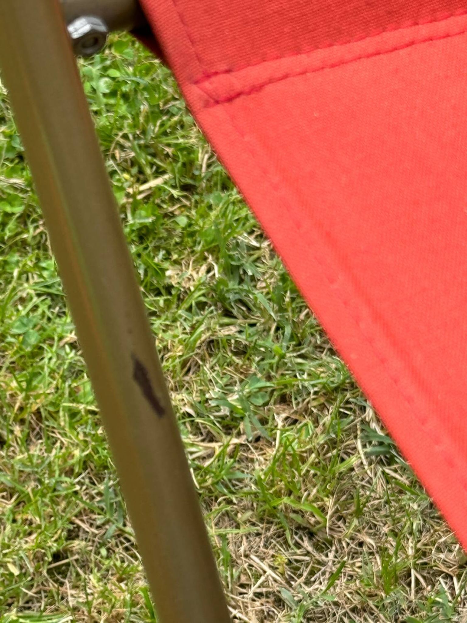 Fauteuil de camping pliant orange vintage