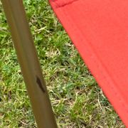 Fauteuil de camping pliant orange vintage