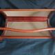 Art Deco wooden magazine door, brass interior