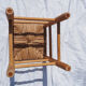 Low stool in wood and straw