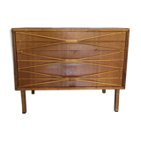 Rattan chest of drawers of the years 50