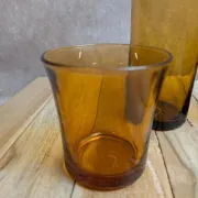 Lot de 4 verres ambrés vintage – Duralex