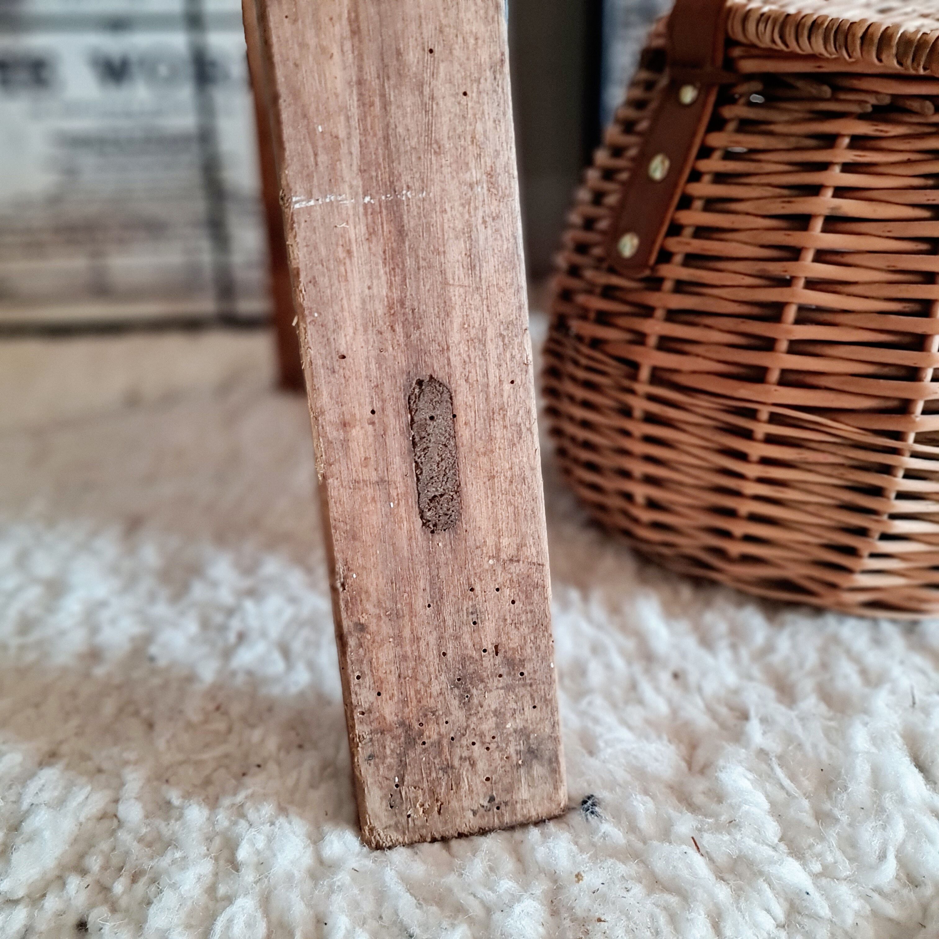 Old wooden farmhouse bench