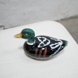 Vintage ceramic duck terrine by Michel Caugant