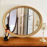 Antique gold oval mirror