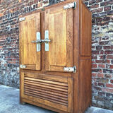 Old butcher's fridge, vintage trade furniture, refrigerator
