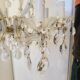 Antique crystal chandelier with 8 lights, 68 x 56 cm