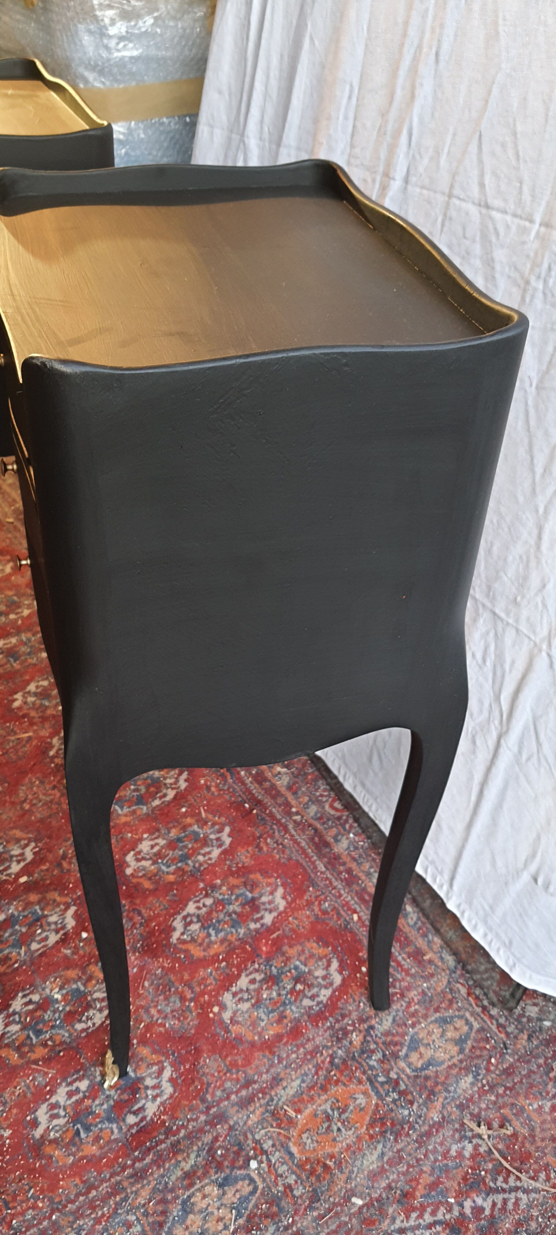 Pair of black bedsides