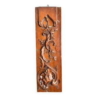 Small 19th century carved wooden wall panel