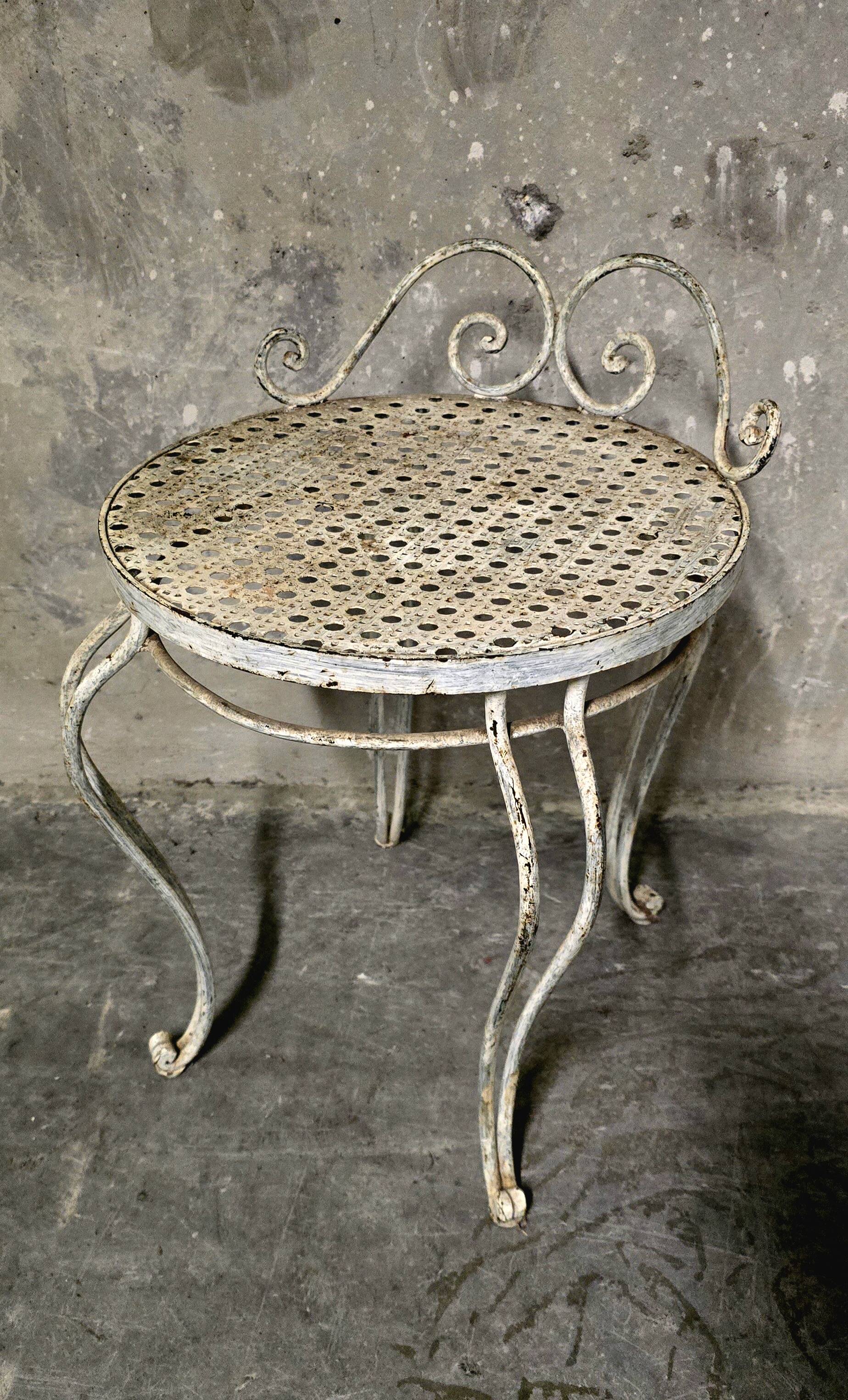 White wrought iron chair - 1940/1950