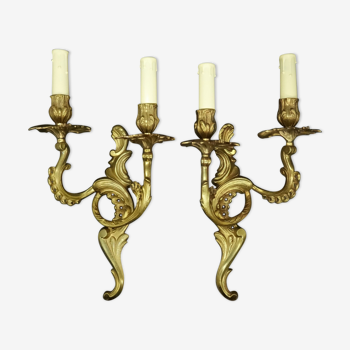 Paire d'appliques style Rocaille / Rococo / Baroque