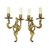 Paire d'appliques style Rocaille / Rococo / Baroque
