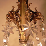 Chandelier, crystal bronze chandelier with dragon heads
