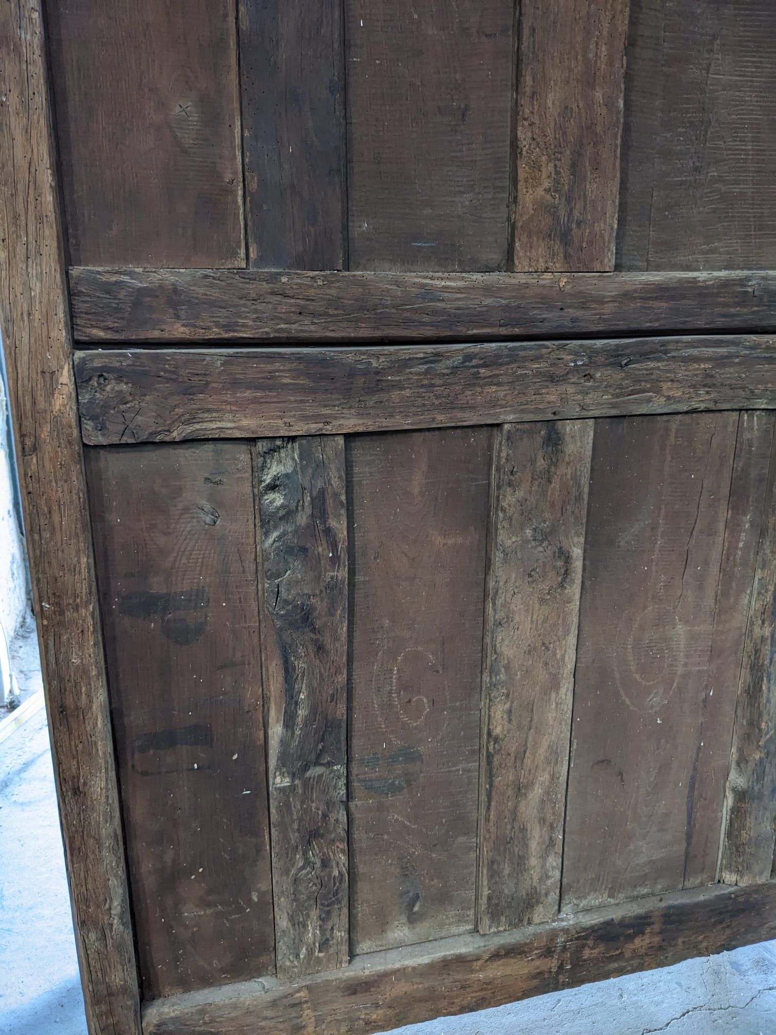18th century Normandy oak wedding wardrobe