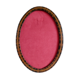 Oval hanging frame in marquetry