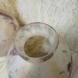 Paire de vases en verre multicouche Delatte Nancy