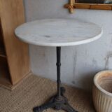 White marble bistro table