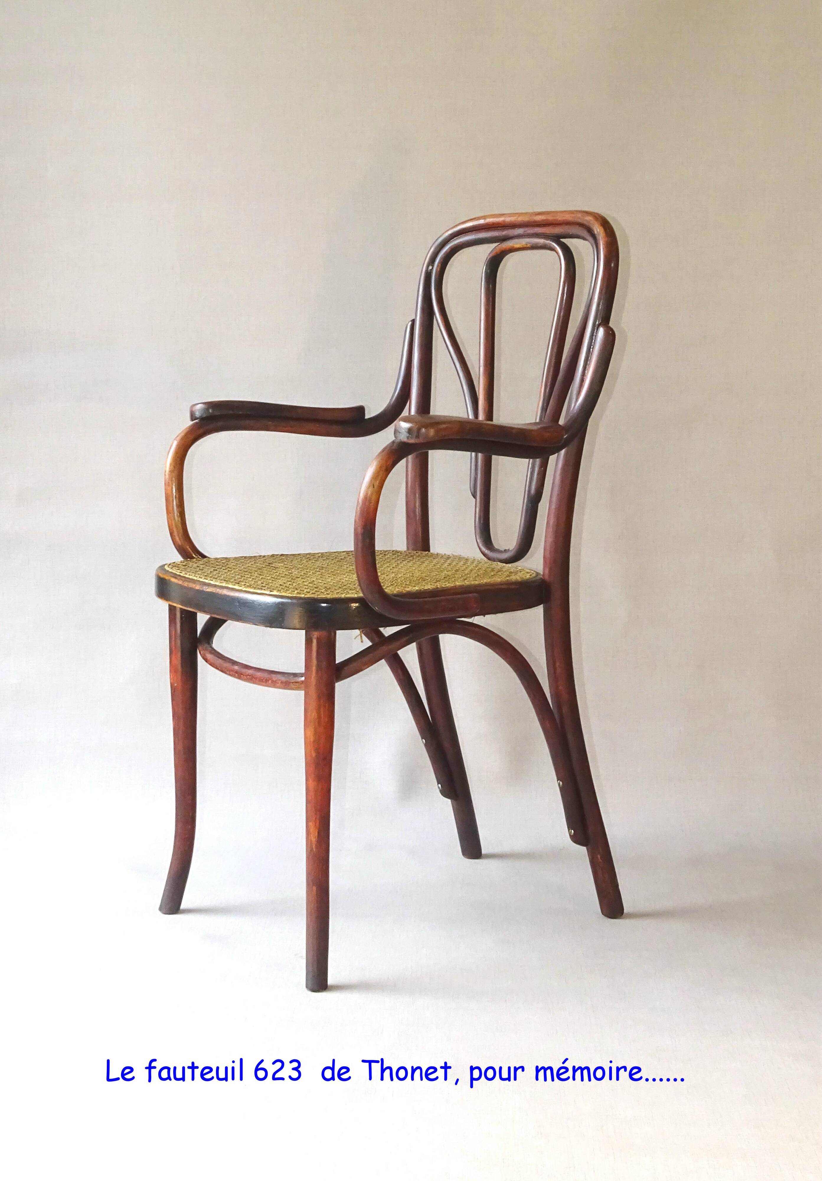 Set de 4 chaises Thonet N°623, vers 1915 état d'origine, 1915