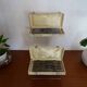 24 Art Deco style stainless steel knives - 12 desserts and 12 cheeses - In boxes