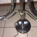 Vintage chromed metal table lamp used