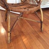 Two rattan chairs