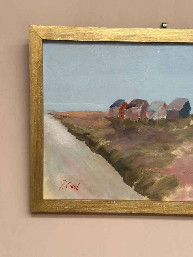 Original Swedish Oil on Panel – “Landskap”by J. Emel – Signed – Vintage
