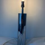 Italian lamp foot Ticino stainless steel cylinder 1970