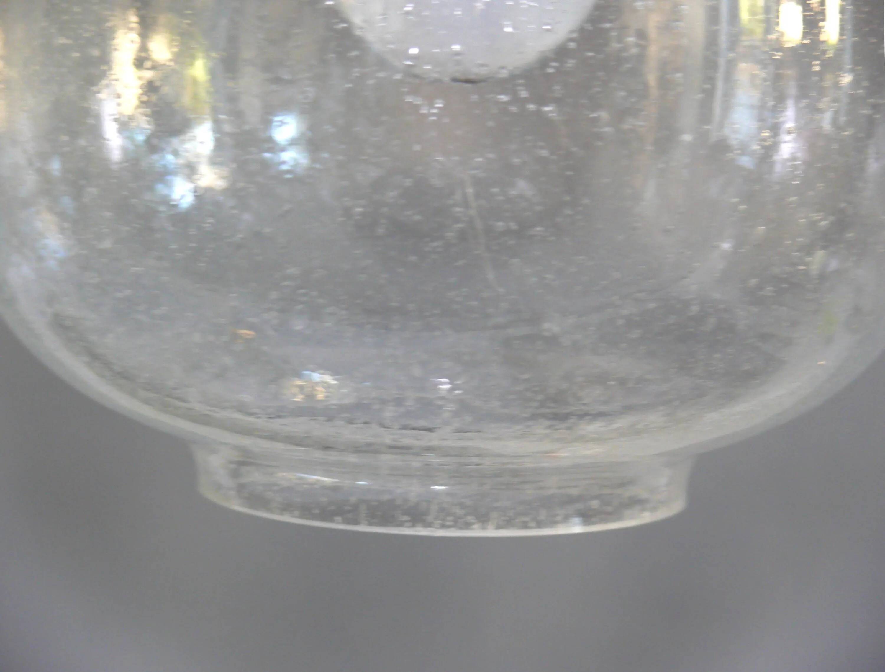 Glass pendant lamp from the 1960s, Glashütte Limburg, vintage