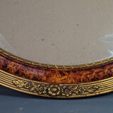 Old oval frame gilded stucco wood 50.5x40 cm, leaf 40x29.8 cm circa 1930 SB