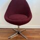 Fauteuil œuf vintage prune
