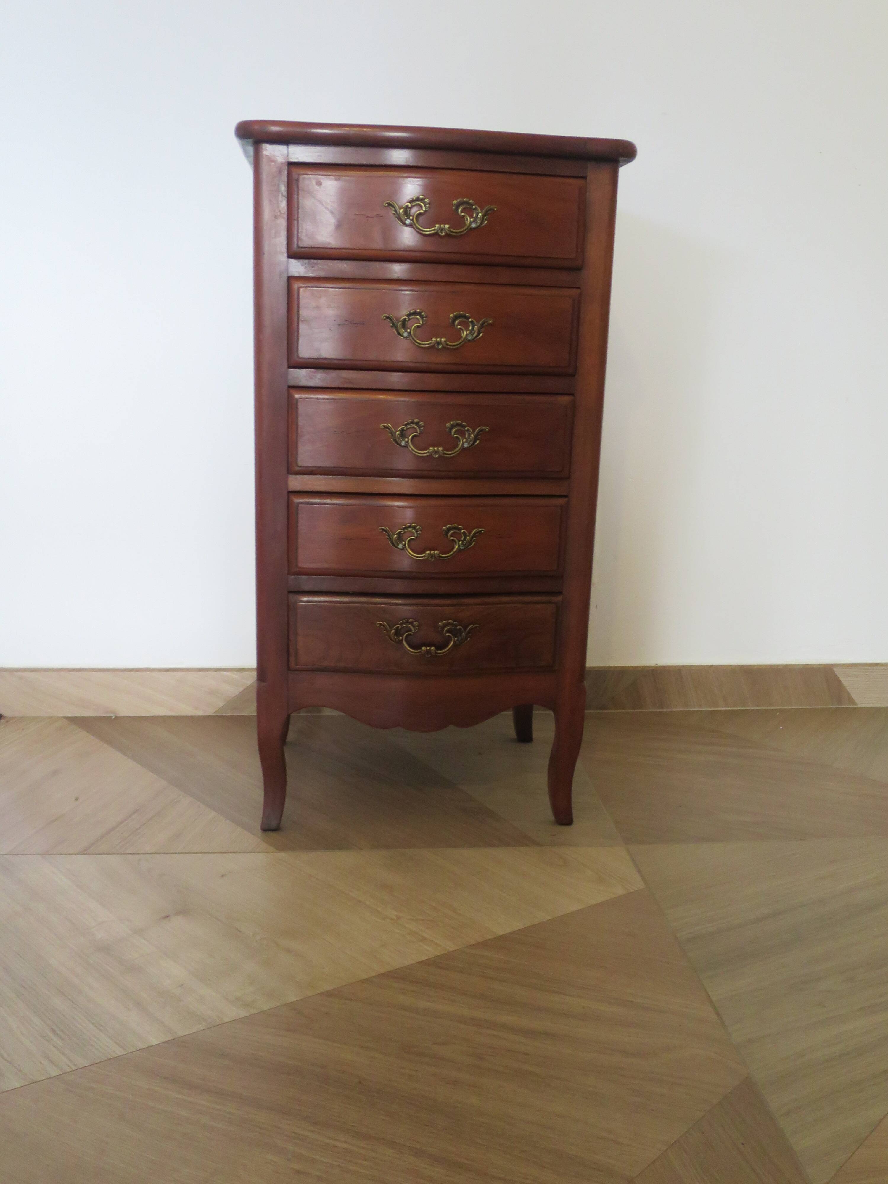 Rare - Petit semainier - petite commode - 5 tiroirs - Style Louis XV