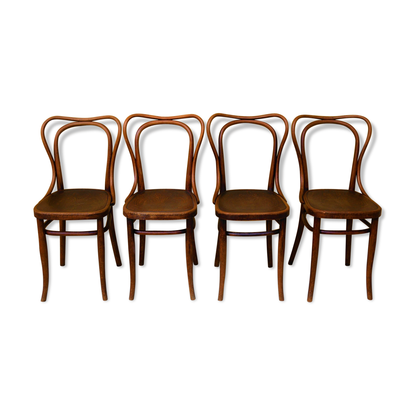 Set of 4 chairs Bistro, model n ° 55, by Jacob and Josef kohn
