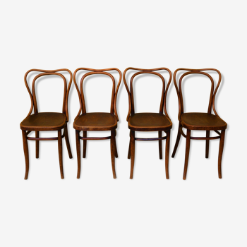 Set of 4 chairs Bistro, model n ° 55, by Jacob and Josef kohn