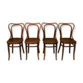 Set of 4 chairs Bistro, model n ° 55, by Jacob and Josef kohn