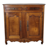 Louis XV high sideboard in cherry wood, Louis XV style