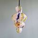 Duo de suspensions en verre soufflé multicolore, Murano, 1950-60