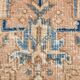 Vintage Cream & Navy Blue Persian Rug, 213x298Cm