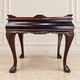 Antique walnut side table / tea table with drawer, shelves