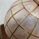 Mother-of-pearl and brass pendant light, 1970s