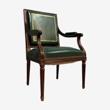 Louis XVI mahogany office chair circa 1900-1920