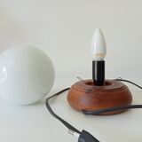 Vintage opaline ball lamp from the 80s