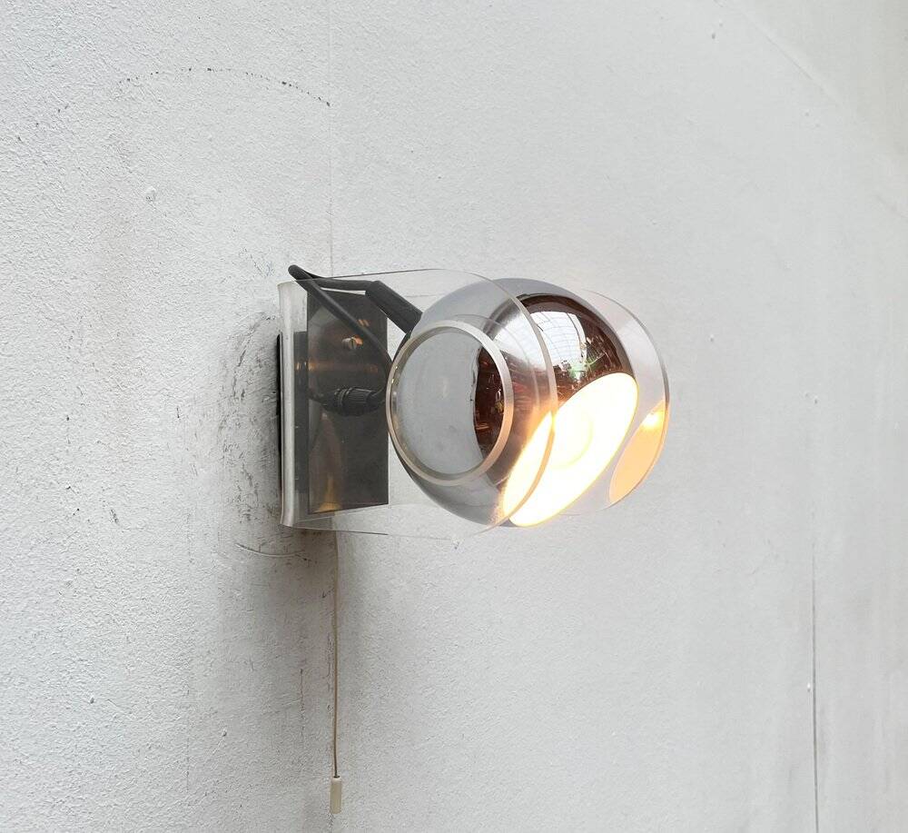 German wall lamps model 540 from the mid-century space age in the style of Gino Sarfatti, 1960s, set of 2.