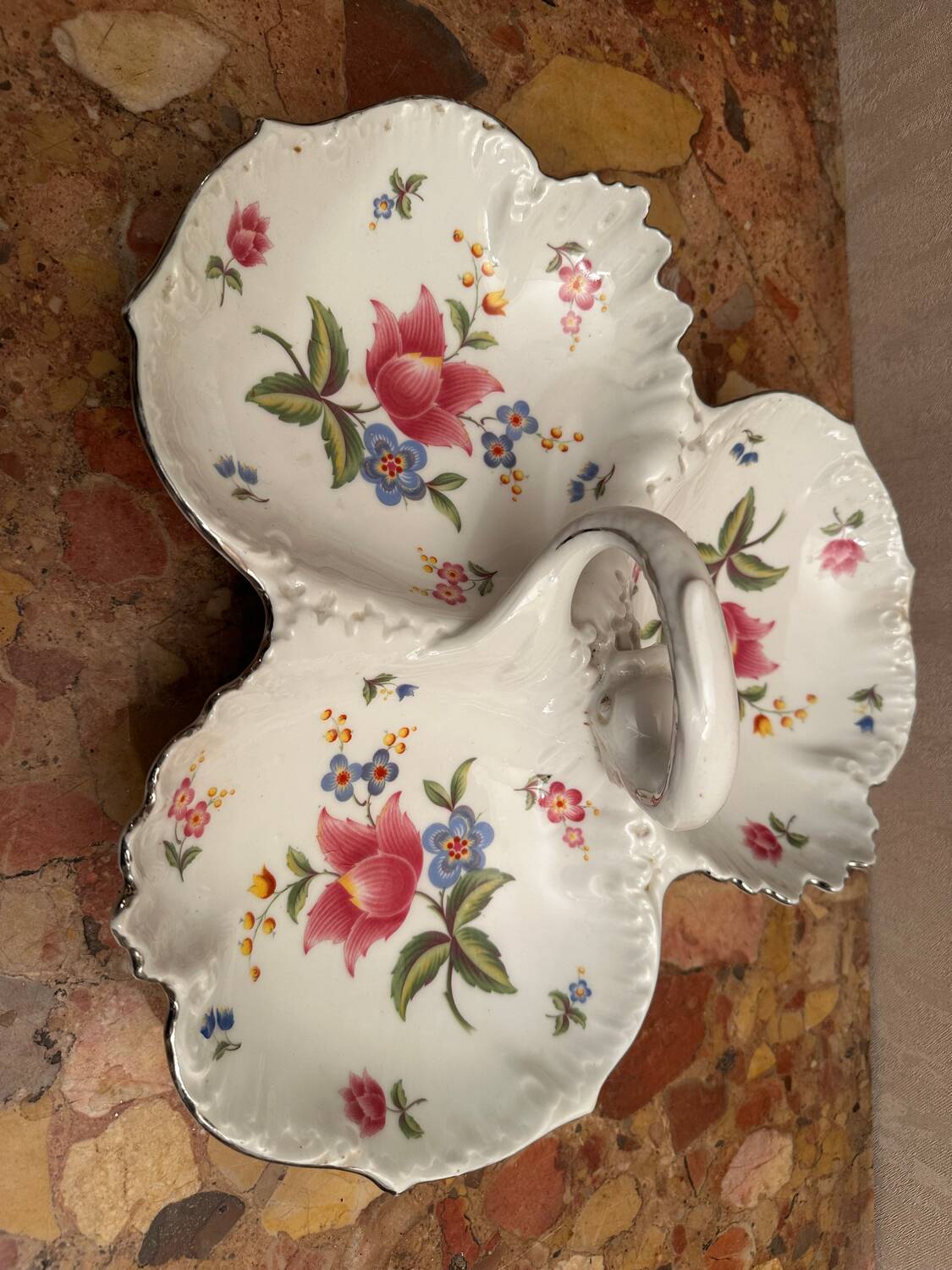 Serving dish for hors d'oeuvres, porcelain from Limoges - 1950s