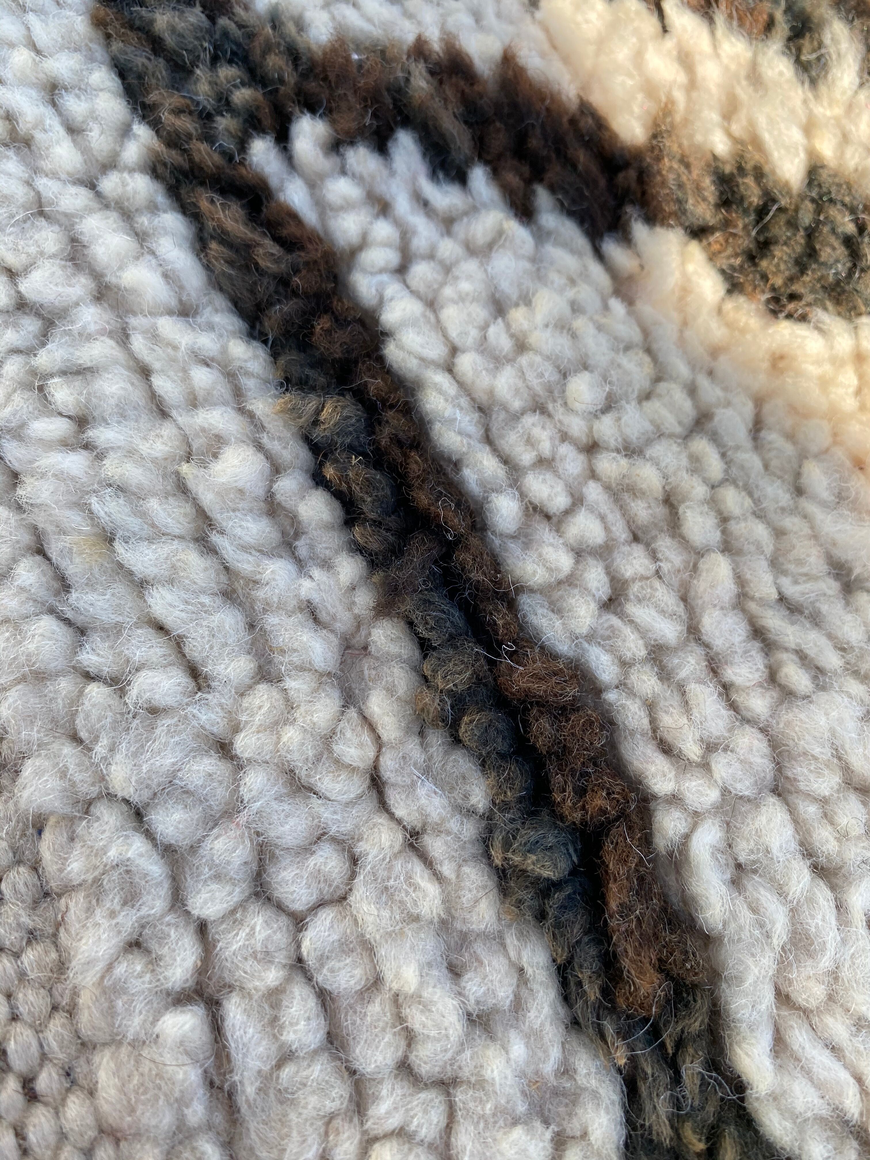 Beni Ouarain vintage berbere carpet 90x210 cm