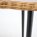 1970s Coffe Table with Rattan edge, France