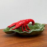 Vintage Italian lobster-shaped pottery sculpture.